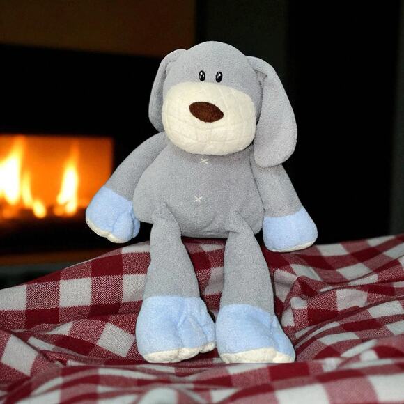 Toys R Us Elephant Plush Geoffrey Stuffed Animal Safari Nursery Shower Blue 15" - Picture 1 of 11